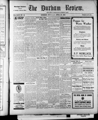 Durham Review (1897), 29 Apr 1920