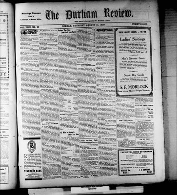 Durham Review (1897), 12 Aug 1920