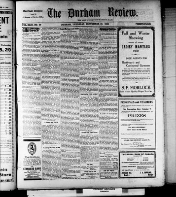 Durham Review (1897), 30 Sep 1920