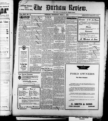 Durham Review (1897), 7 Jul 1921