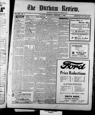 Durham Review (1897), 2 Feb 1922