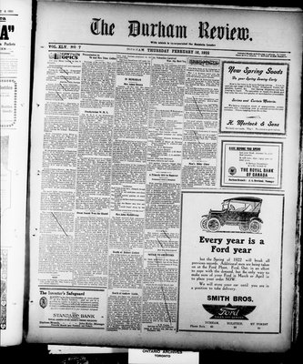 Durham Review (1897), 16 Feb 1922