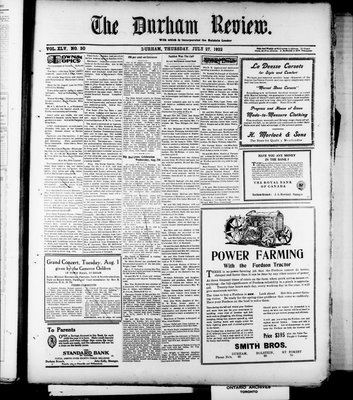 Durham Review (1897), 27 Jul 1922