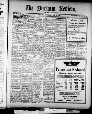 Durham Review (1897), 19 Oct 1922