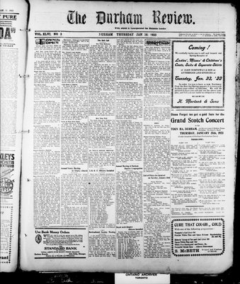 Durham Review (1897), 18 Jan 1923