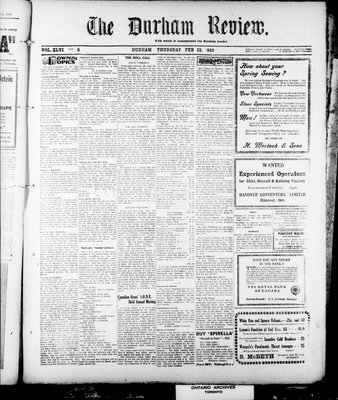 Durham Review (1897), 22 Feb 1923