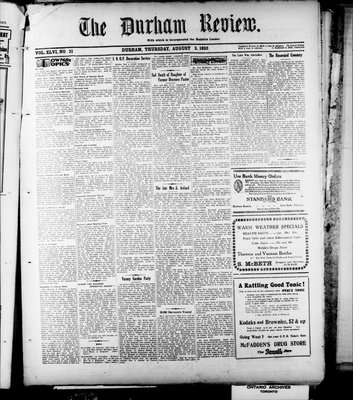 Durham Review (1897), 2 Aug 1923