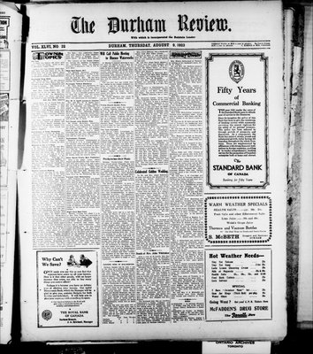 Durham Review (1897), 9 Aug 1923