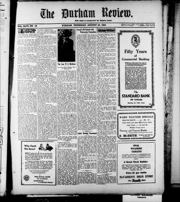 Durham Review (1897), 23 Aug 1923