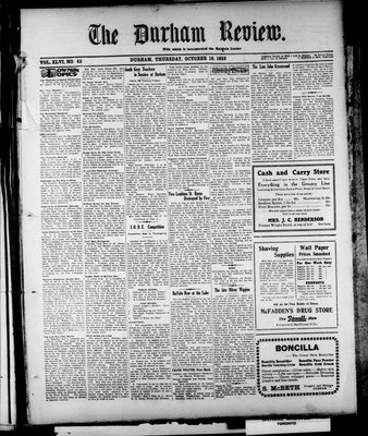 Durham Review (1897), 18 Oct 1923