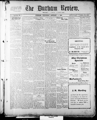 Durham Review (1897), 1 Jan 1925