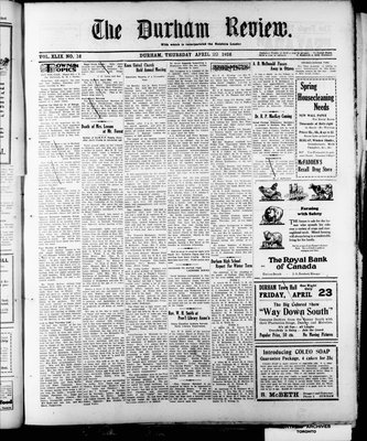 Durham Review (1897), 22 Apr 1926