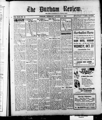 Durham Review (1897), 21 Oct 1926