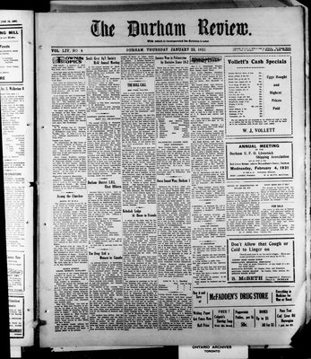 Durham Review (1897), 22 Jan 1931