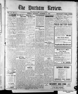 Durham Review (1897), 21 Dec 1933