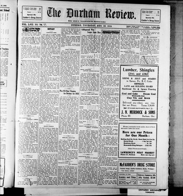 Durham Review (1897), 23 Aug 1934