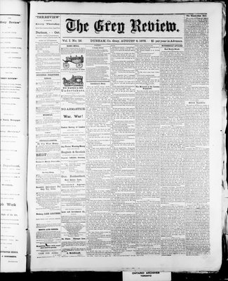 Grey Review, 8 Aug 1878