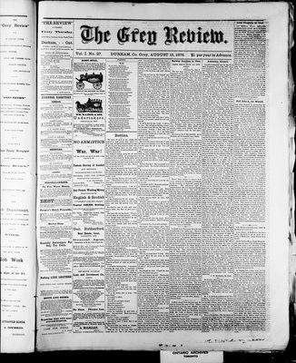 Grey Review, 15 Aug 1878