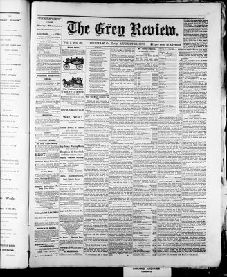 Grey Review, 22 Aug 1878