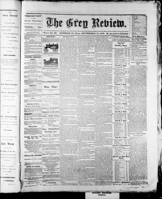 Grey Review, 19 Sep 1878