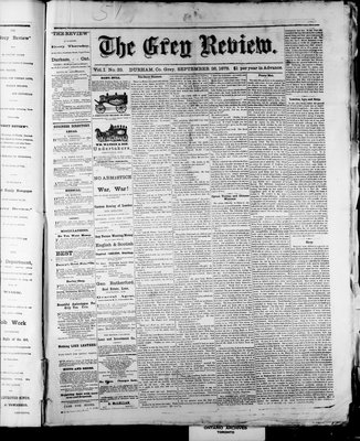 Grey Review, 26 Sep 1878