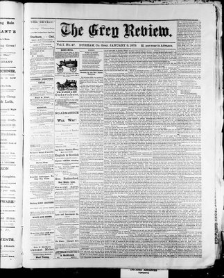 Grey Review, 9 Jan 1879