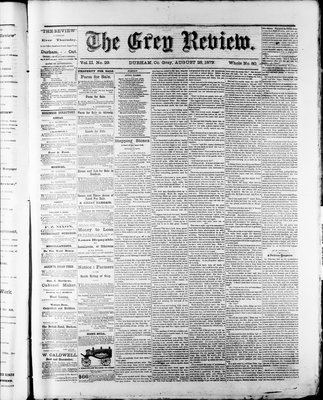 Grey Review, 28 Aug 1879