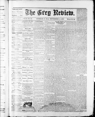 Grey Review, 11 Sep 1879