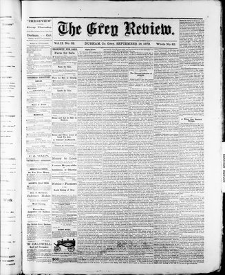 Grey Review, 18 Sep 1879