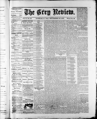 Grey Review, 25 Sep 1879