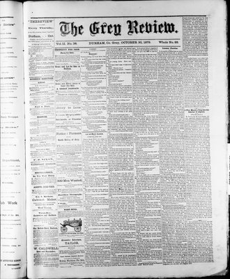 Grey Review, 30 Oct 1879