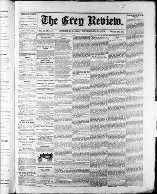 Grey Review, 20 Nov 1879