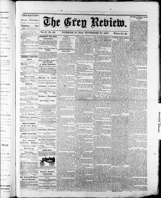 Grey Review, 27 Nov 1879