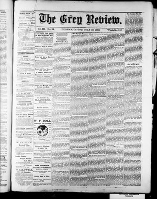 Grey Review, 29 Jul 1880