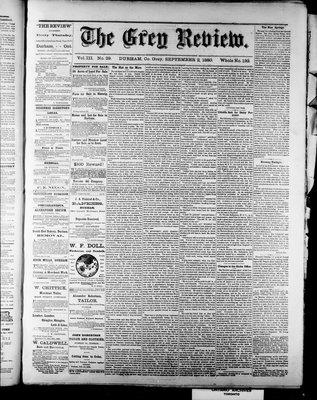 Grey Review, 2 Sep 1880