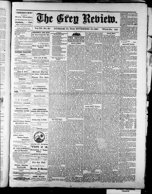 Grey Review, 18 Nov 1880