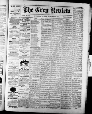 Grey Review, 24 Aug 1882