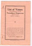 1949 Voters List - Cover