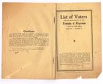 1932 Voters List - Cover