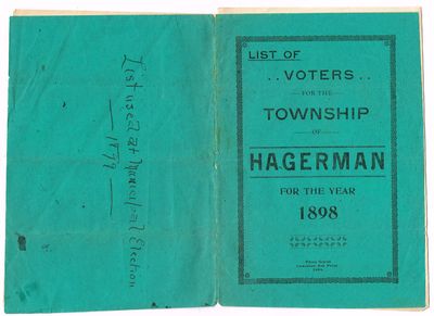 1898 Voters List (Annotated) - Cover