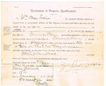 1904 Declaration of property qualification  - Ferris