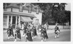 Bagpipe Band Marching in the Loyal Orange Lodge, Dunchurch,  July 12th, 1958