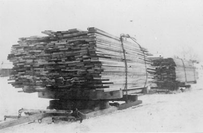 Shipping Lumber by Sleigh, Dunchurch, circa 1920