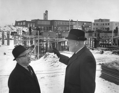 Construction of Library, Waterloo Lutheran University