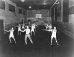 Men exercising in Willison Hall gymnasium