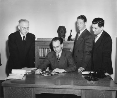 Waterloo College and Seminary President Helmut Lehmann and faculty members