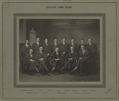 Waterloo College Cord staff, 1926-1927