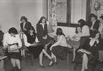 Waterloo College students in girls common room