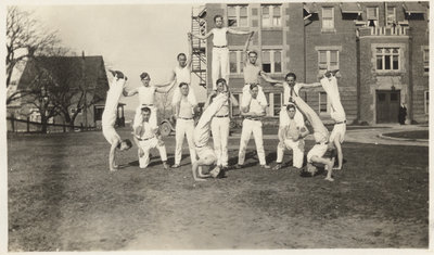 Waterloo College pyramid team 1925