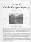 The call of Waterloo College and Seminary, 1932